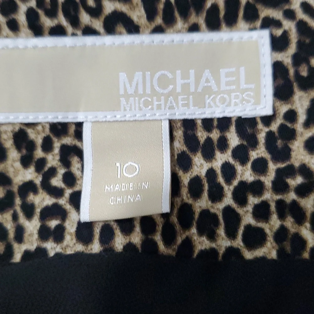 Micheal Michael Kors Mob Wife Elegant leopard print Crop Jumpsuit Sz 10